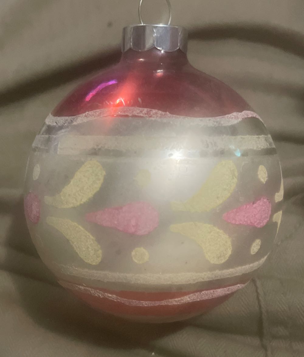 Shiny Brite - Round - Stencil - Frosted - Stencil (Round) ornament collectible - Main Image 1