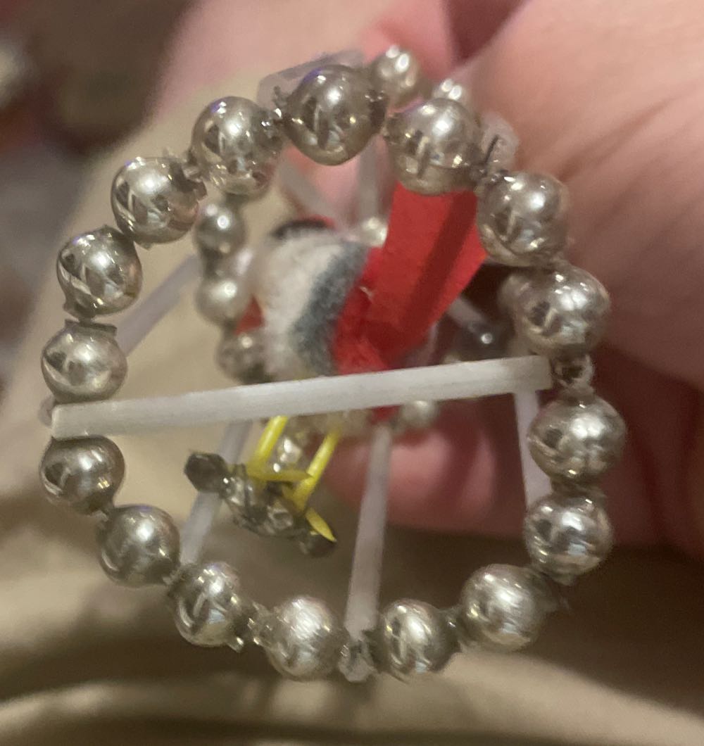 Gablonz - Birdcage - Plush Bird Paper Beak & Plastic Feet - Birdcage (Beads) ornament collectible - Main Image 3