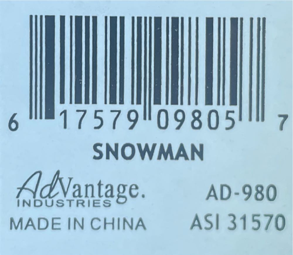 Advantage Industries - Snowflake - Snowman - #805 - Stained Glass (Silver Snowflake) ornament collectible [Barcode 617579098057] - Main Image 2