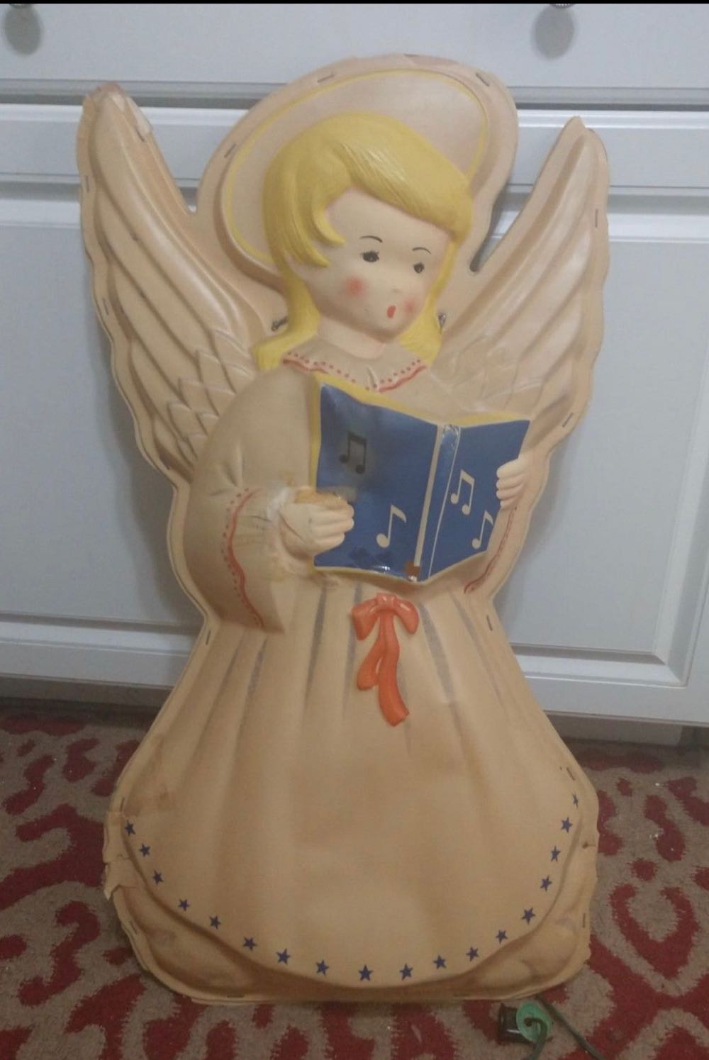 Blown Glass - Teardrop - Red, Silver, Green