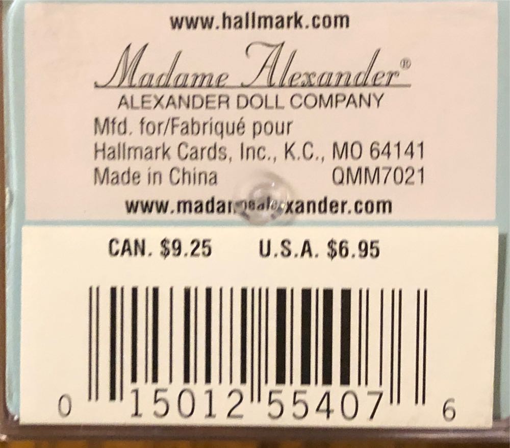 MMA Santa’s Little Helper - 1998 - Miniature Madame Alexander (Madame Alexander) ornament collectible [Barcode 015012554076] - Main Image 2