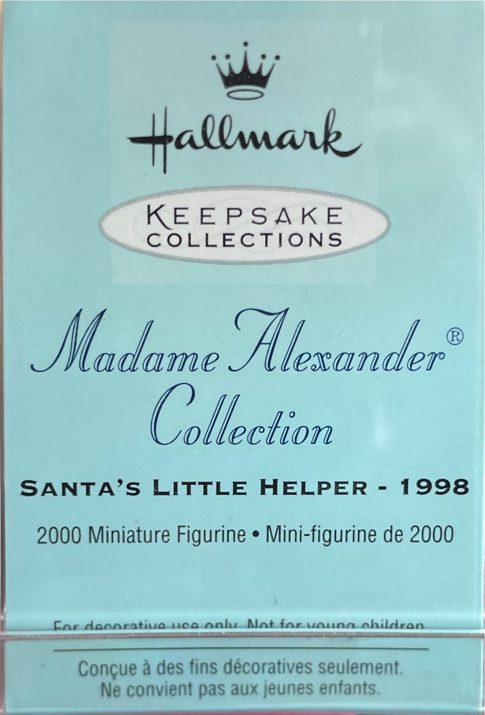 MMA Santa’s Little Helper - 1998 - Miniature Madame Alexander (Madame Alexander) ornament collectible [Barcode 015012554076] - Main Image 3