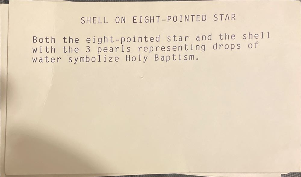 Chrismon - Shell On Eight-Pointed Star - Shell On Eight-Pointed Star (Chrismon) ornament collectible - Main Image 2