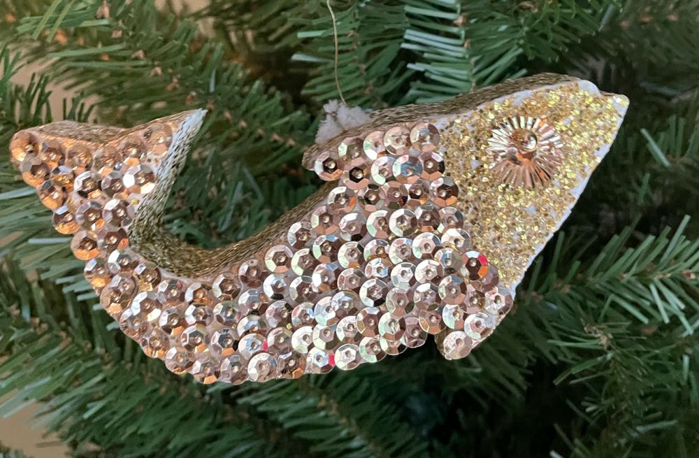 Shiny Brite - Round - Unsilvered - Paper Cap - Stripes