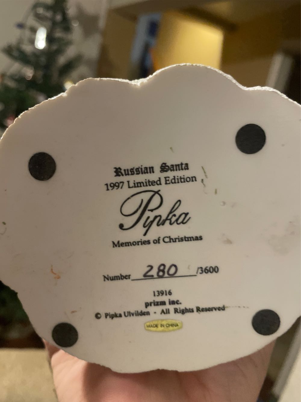 Pipka - 1997 - Russian Santa - #280/3600 - Design #13916 - Memories of Christmas (Collectible Series) ornament collectible - Main Image 3