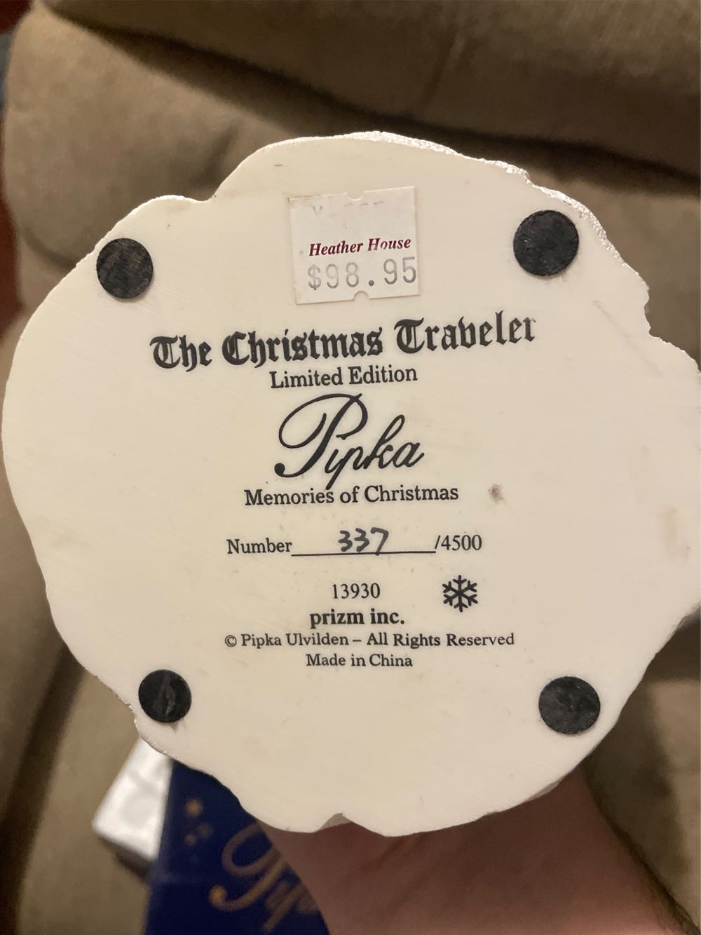 Pipka - The Christmas Traveler - #337/4500 - Memories of Christmas (Collectible Series) ornament collectible - Main Image 3