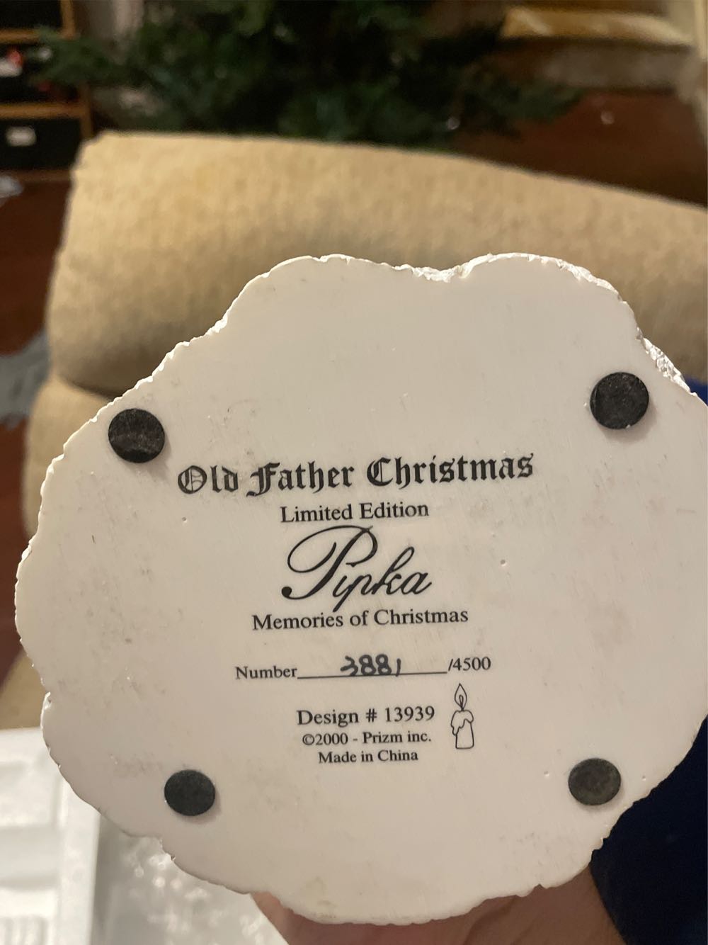 Pipka - 2000 - Old Father Christmas - #3881/4500 - Memories of Christmas (Collectible Series) ornament collectible - Main Image 3