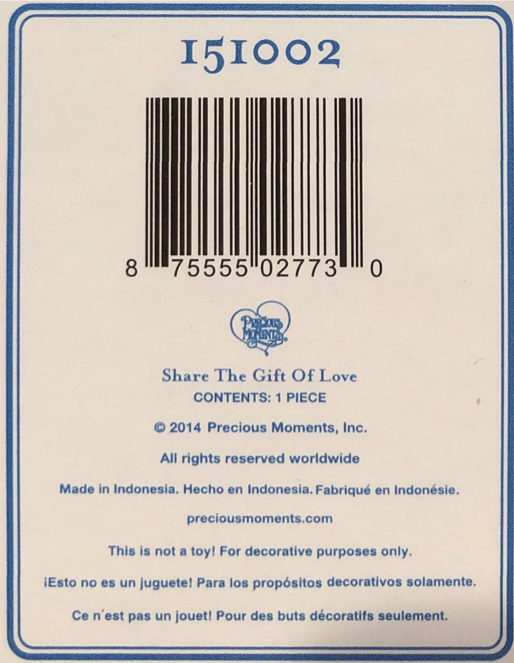 Precious Moments You Make The Season One Of A Kind Dated Ornament - Precious Moments Ornaments (Christmas) ornament collectible [Barcode 875555027730] - Main Image 2