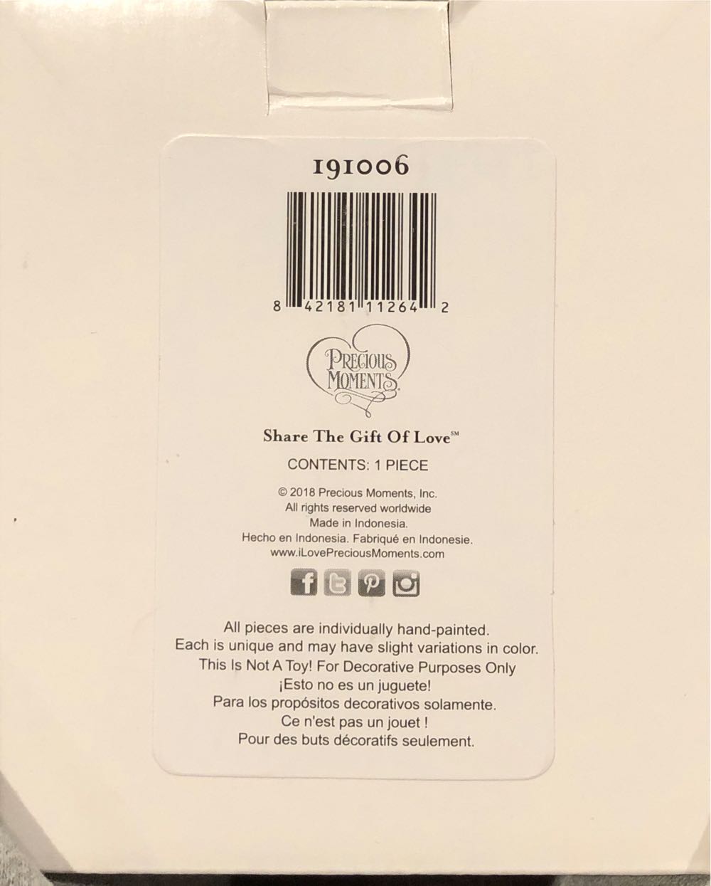 Precious Moments The Sweetest Baby Boy Figurine 101500  ornament collectible [Barcode 842181112642] - Main Image 2