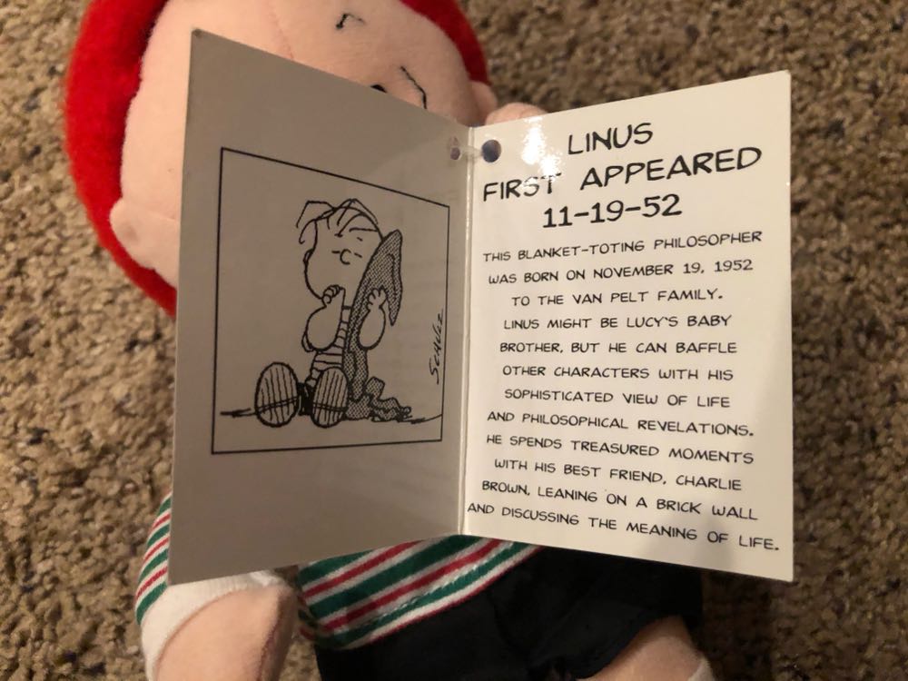 Peanuts Special Edition Kohls Linus Winter Beanbag Applause 8” Christmas  ornament collectible [Barcode 083361612693] - Main Image 3