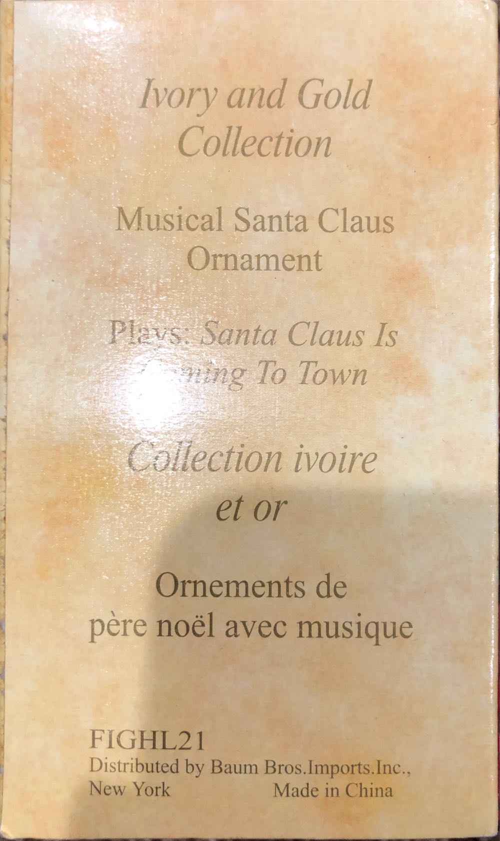 Musical Santa Claus  ornament collectible [Barcode 752760070099] - Main Image 2