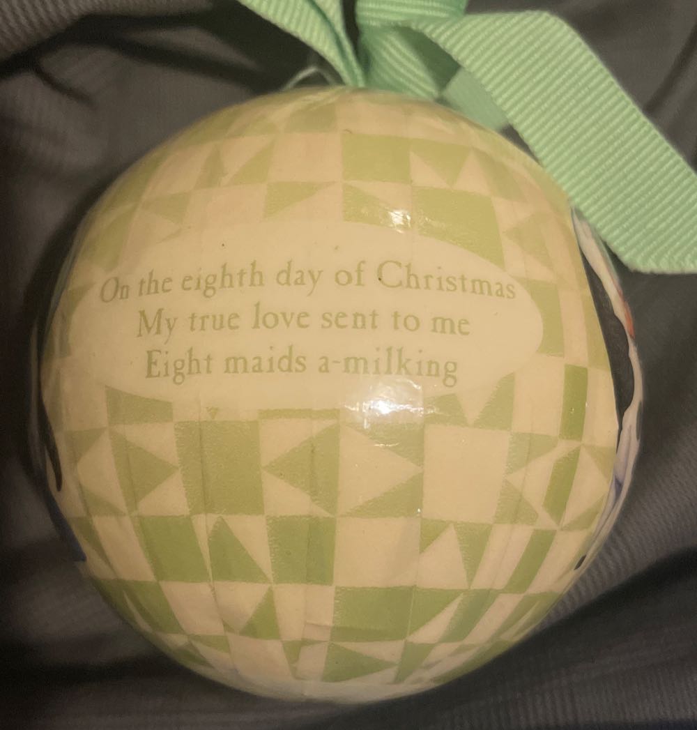 Jim Shore - 12 Days Of Christmas - 2006 - 8 Maids A Milking - 12 Days of Christmas (Collection) ornament collectible - Main Image 2