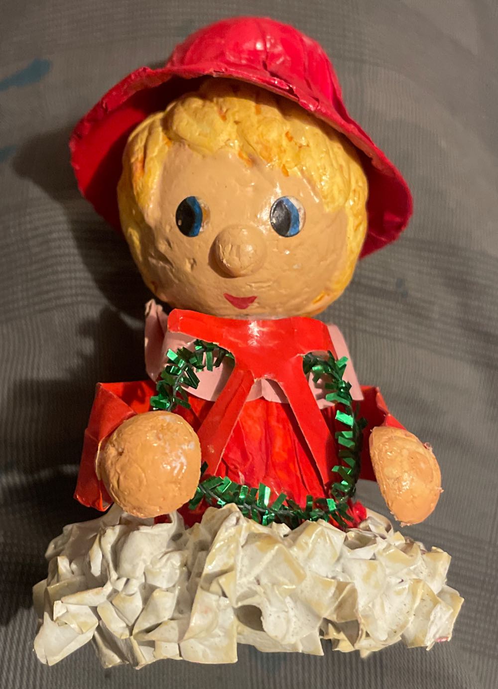 Paper Mache - Woman - With Wreath - Woman (Paper Mache) ornament collectible - Main Image 1
