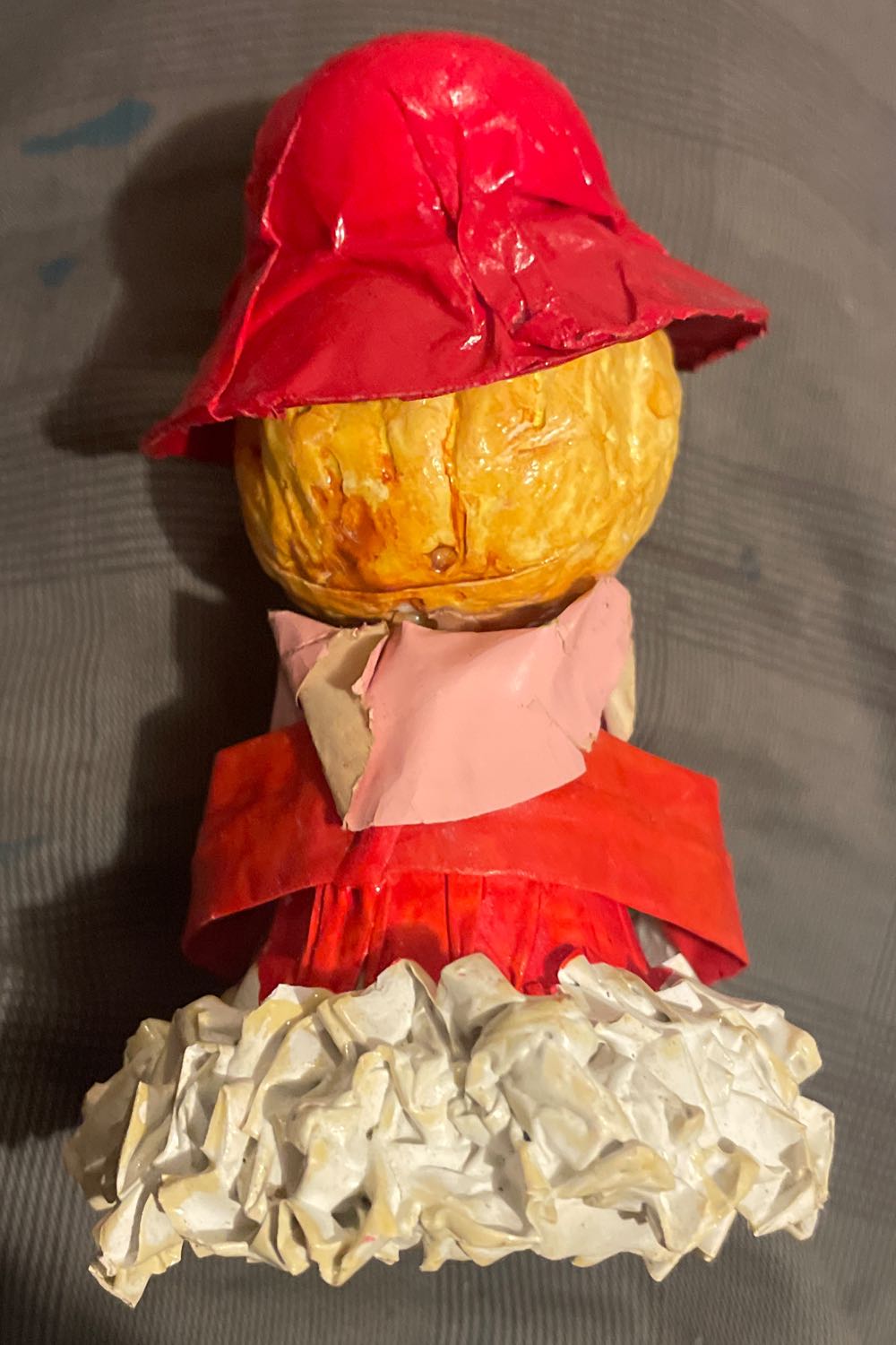 Paper Mache - Woman - With Wreath - Woman (Paper Mache) ornament collectible - Main Image 2