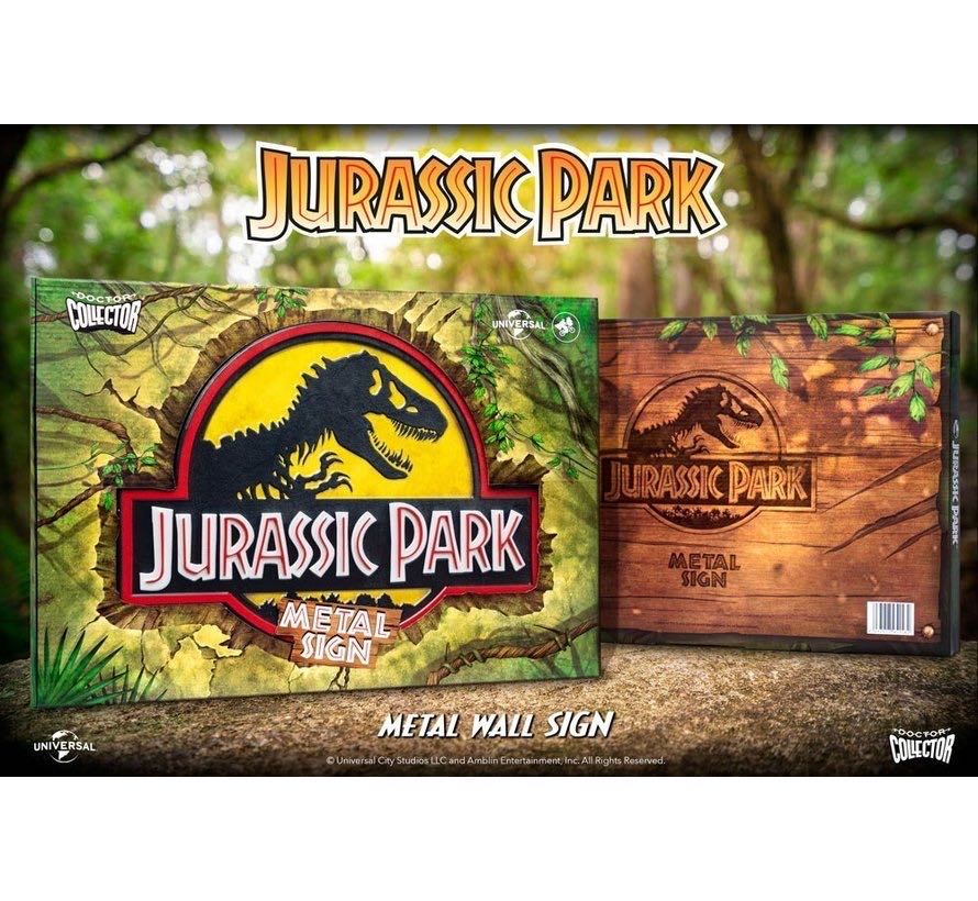 Doctor Collector Jurassic Park Metal Logo Sign Panel Decorative Plate 951582  ornament collectible [Barcode 8437017951582] - Main Image 2