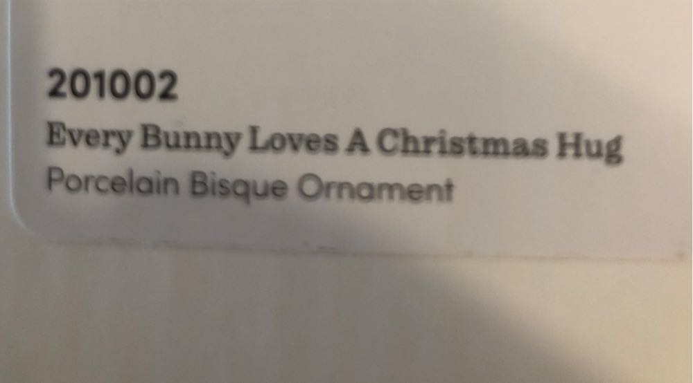 Every Bunny Loves A Christmas Hug - Precious Moments Ornaments (Christmas) ornament collectible [Barcode 842181119351] - Main Image 2