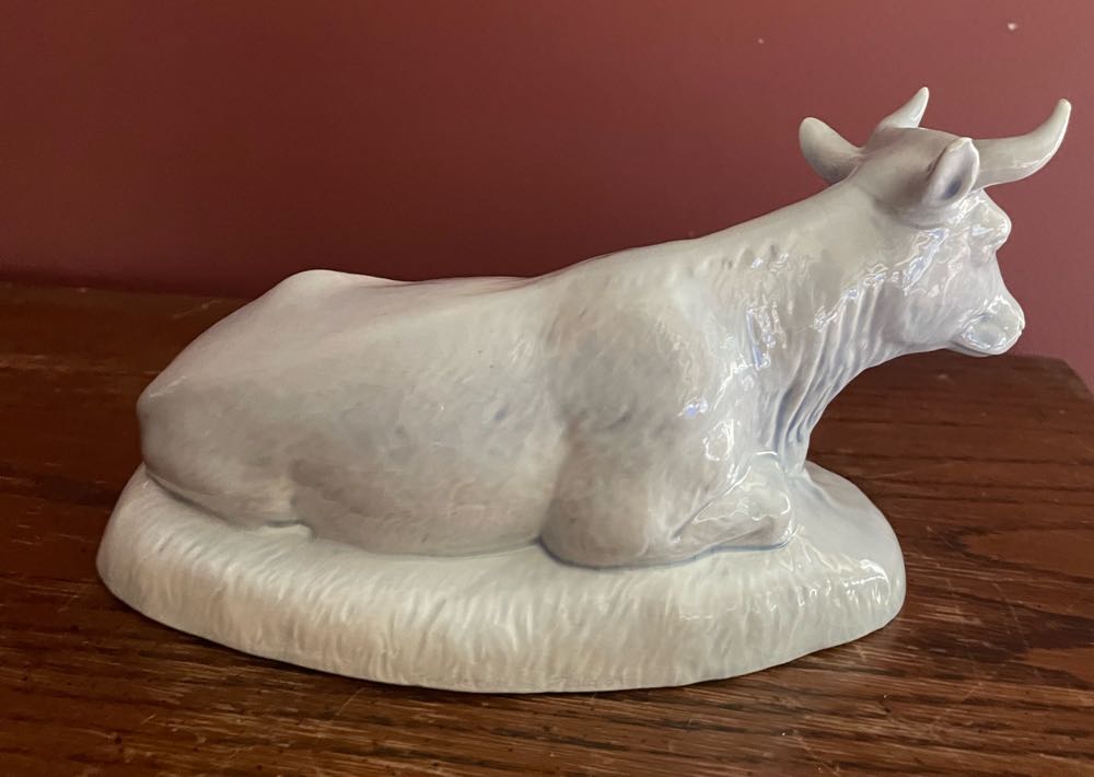 Ceramic - Provincial - Nativity - Animal - Cow - P536 - Animals (Nativity) ornament collectible - Main Image 2