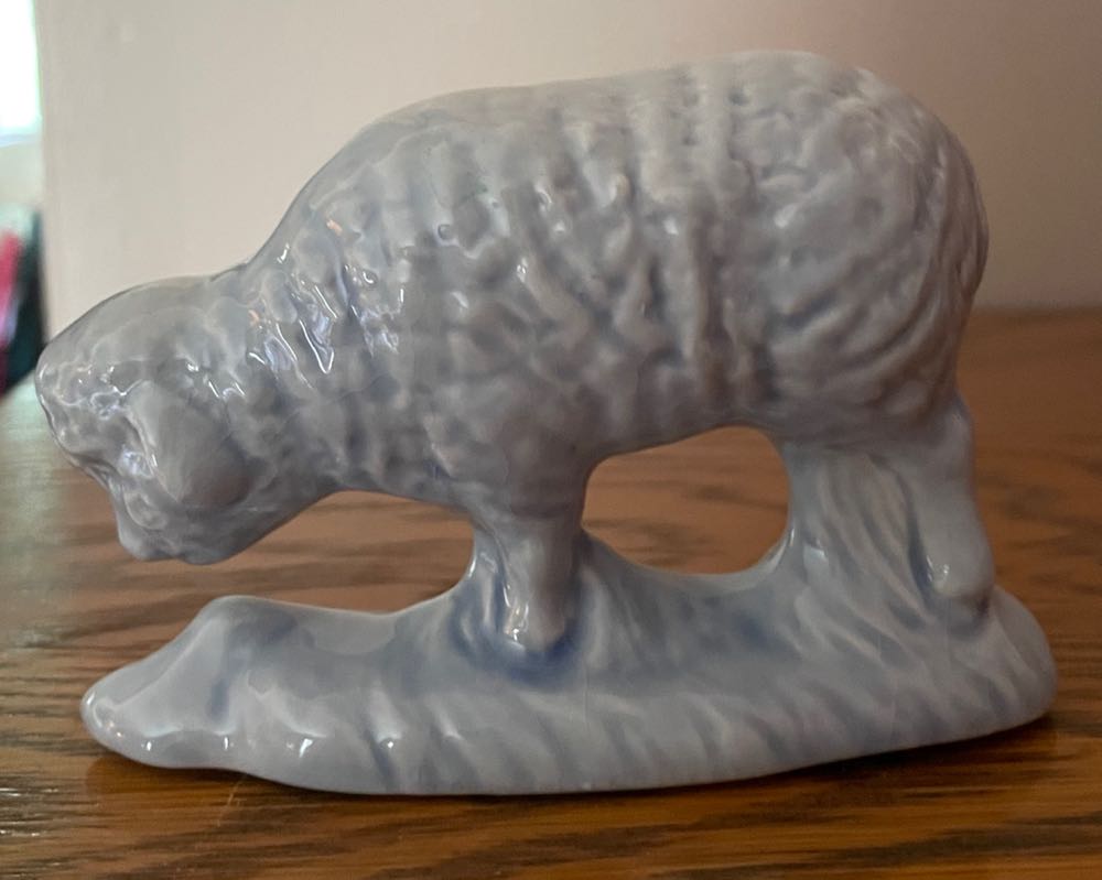 Ceramic - Provincial - Nativity - Animal - Sheep - Grazing - P538 - Animals (Nativity) ornament collectible - Main Image 2