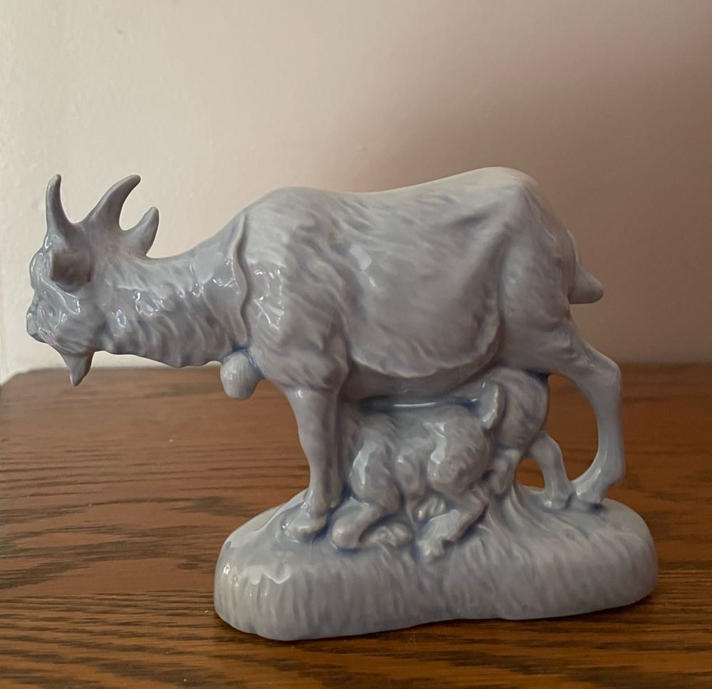 Ceramic - Provincial - Nativity - Animal - Goat With Kids - P542 - Animals (Nativity) ornament collectible - Main Image 2