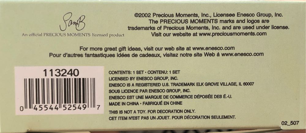Precious Moments Miniature Ornaments  ornament collectible [Barcode 045544525497] - Main Image 2