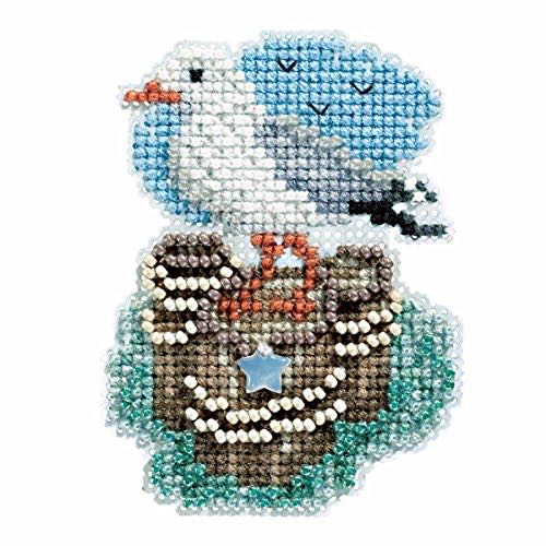 Seagull Beaded Counted Cross Stitch Ornament Kit Mill Hill Spring Bouquet Mh181716  ornament collectible [Barcode 098063991441] - Main Image 1