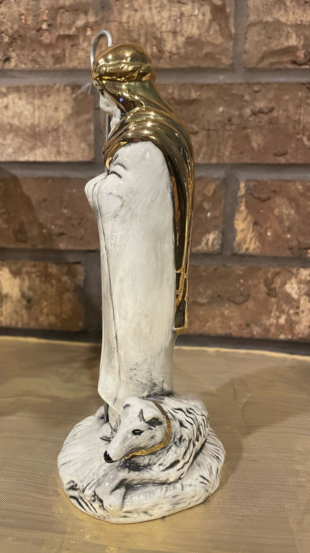 Ceramic - Holland - Nativity - (Set 3) - Shepherd - Standing - With Staff & Dog - #560 - Shepherd (Nativity) ornament collectible - Main Image 2