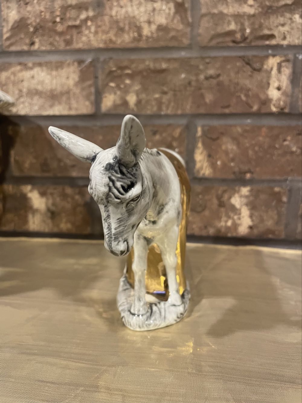 Ceramic - Holland - Nativity - (Set 3) - Animal - Donkey - Standing - #570 - Animals (Nativity) ornament collectible - Main Image 2