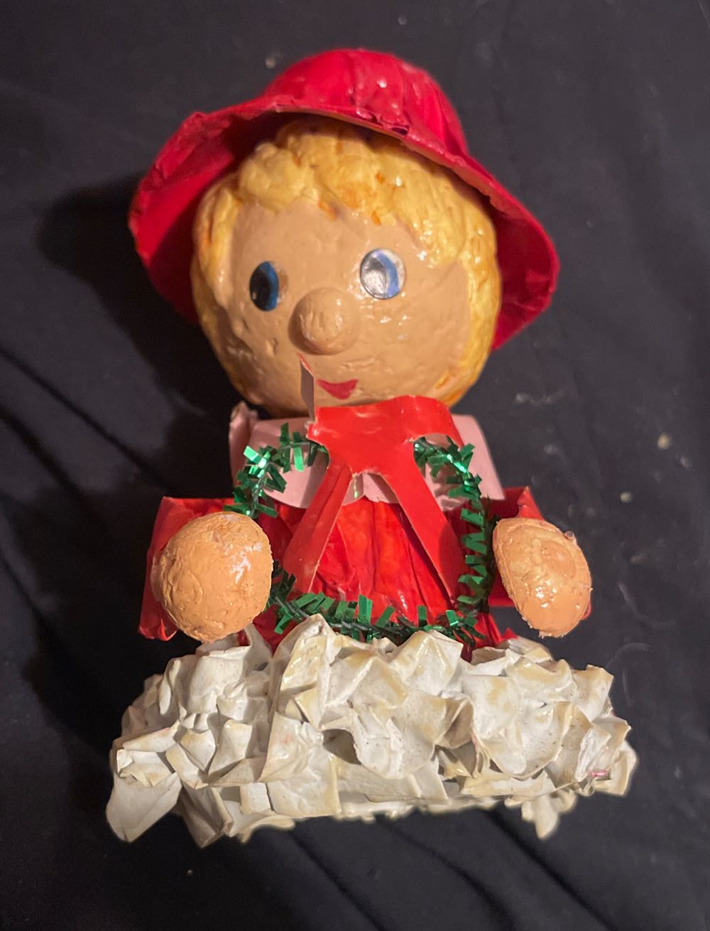 Reverse Finial - Snowflake - Red - West Germany