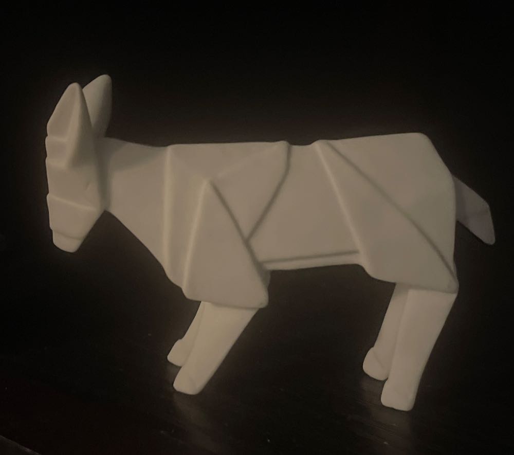 Origami - Nativity - Animal - Donkey - Standing - Animals (Nativity) ornament collectible - Main Image 3