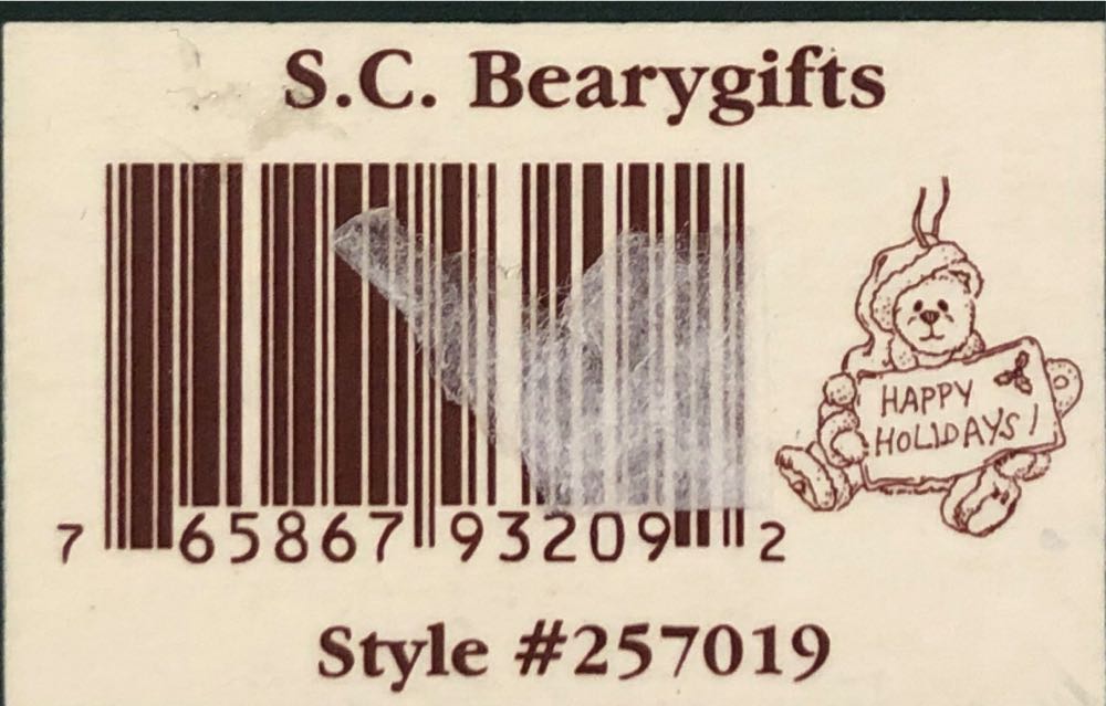 S.C. Bearygifts  ornament collectible [Barcode 765867932092] - Main Image 2