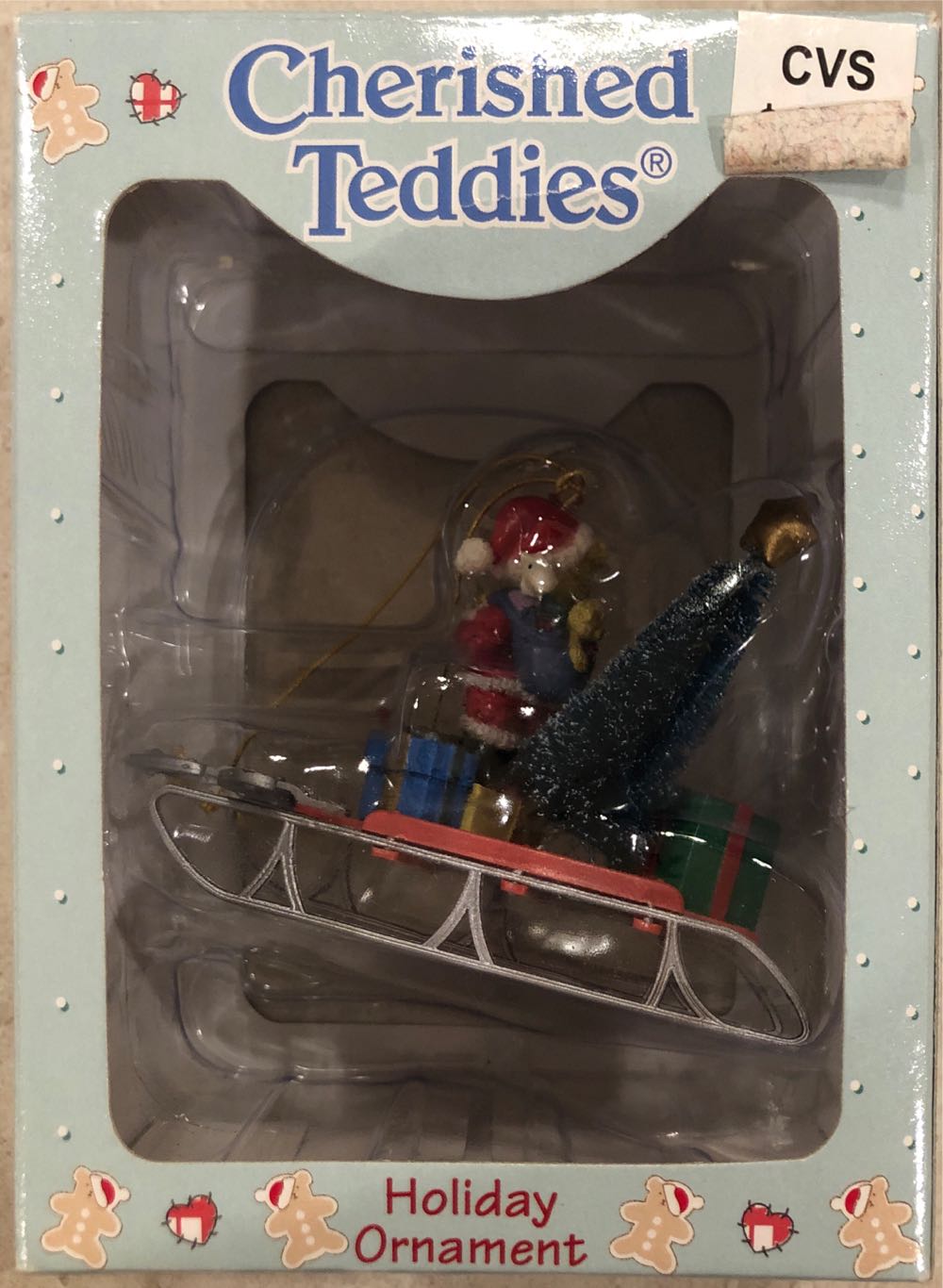 Cherished Teddies: Bear On Sled  ornament collectible [Barcode 045544566575] - Main Image 2