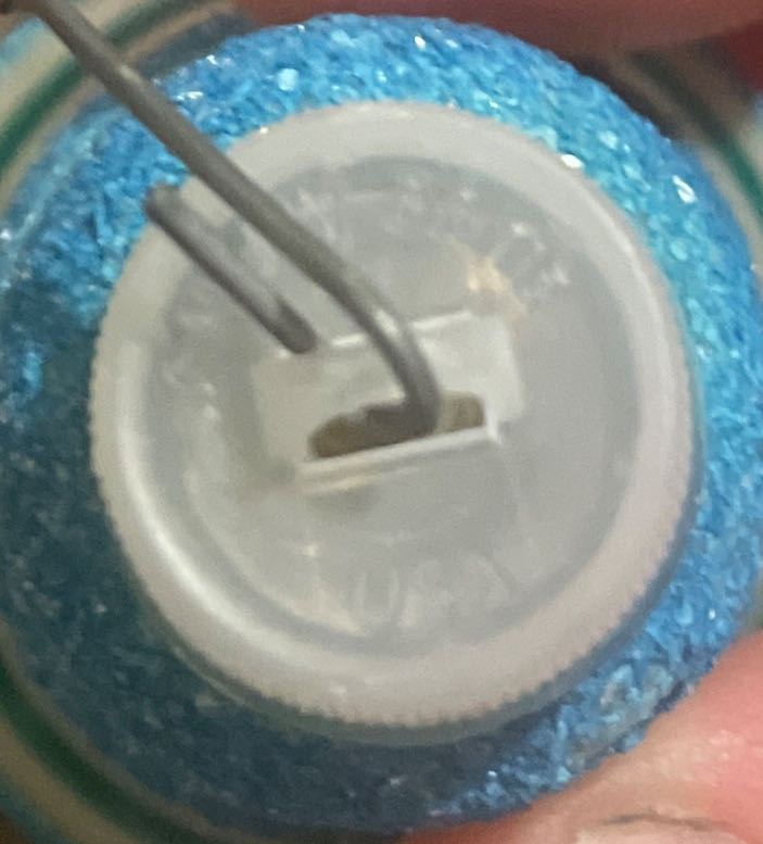 Shiny Brite - Safety Edge Cap - Bell - Blue Mica, White, Green - Bell (Safe Edge Cap) ornament collectible - Main Image 2