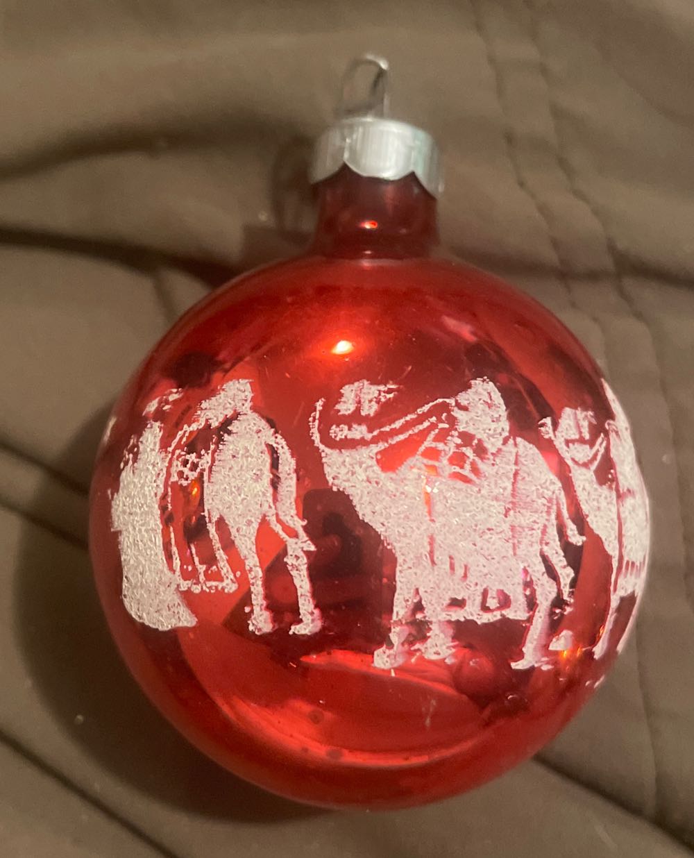 George Franke - Round - Stencil - Magi & Camels - Red - Stencil (Round) ornament collectible - Main Image 1