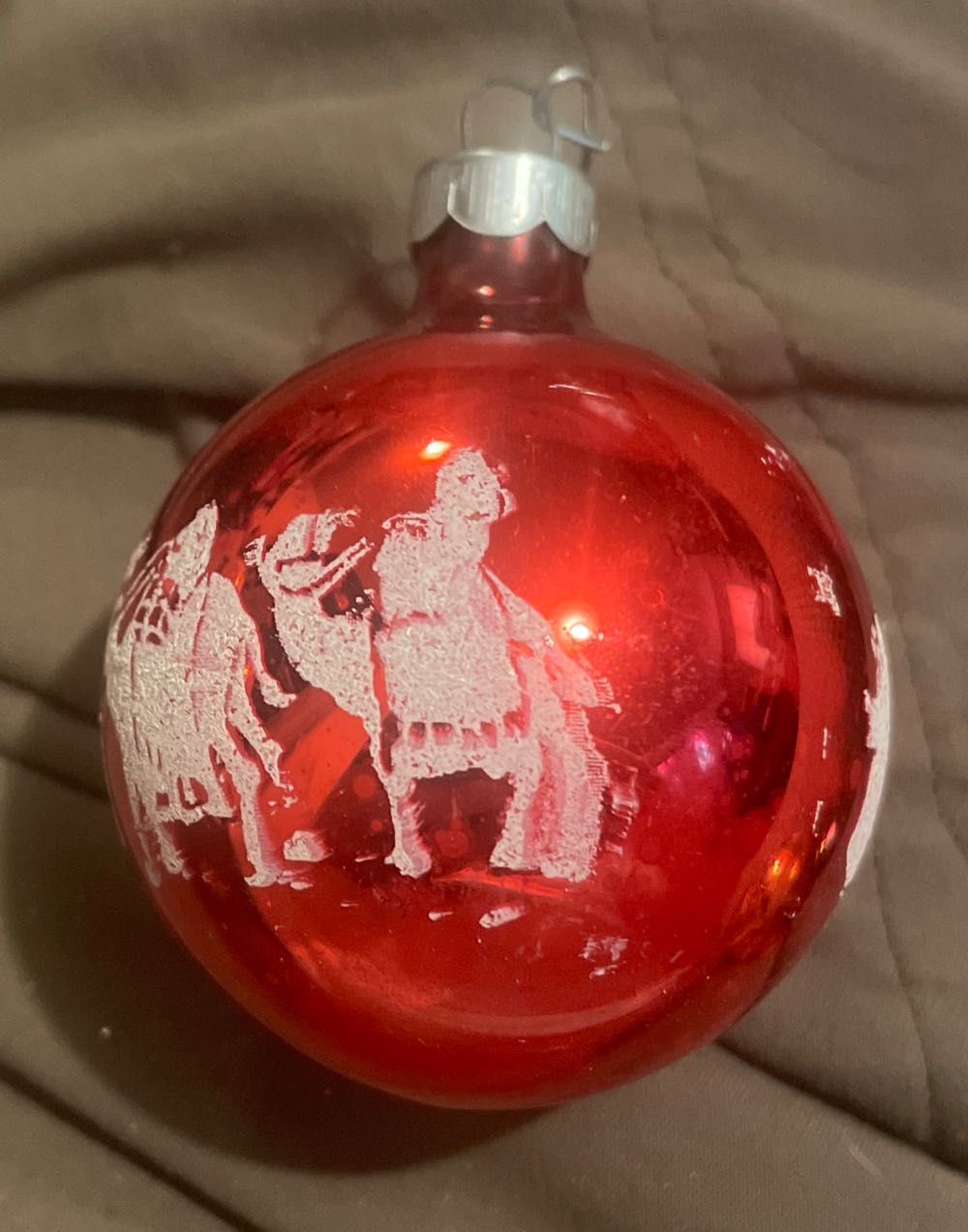 George Franke - Round - Stencil - Magi & Camels - Red - Stencil (Round) ornament collectible - Main Image 2