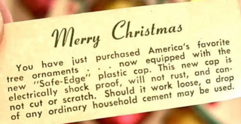 Shiny Brite - Safety Edge Cap - Round - Red & White - Safety Cap (Round) ornament collectible - Main Image 3