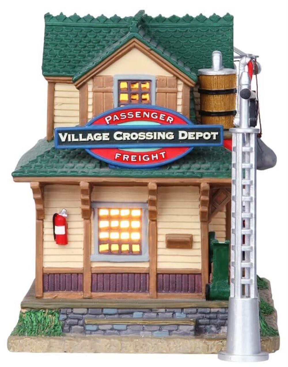 Village Crossing Depot  (Holiday And Seasons) ornament collectible - Main Image 2