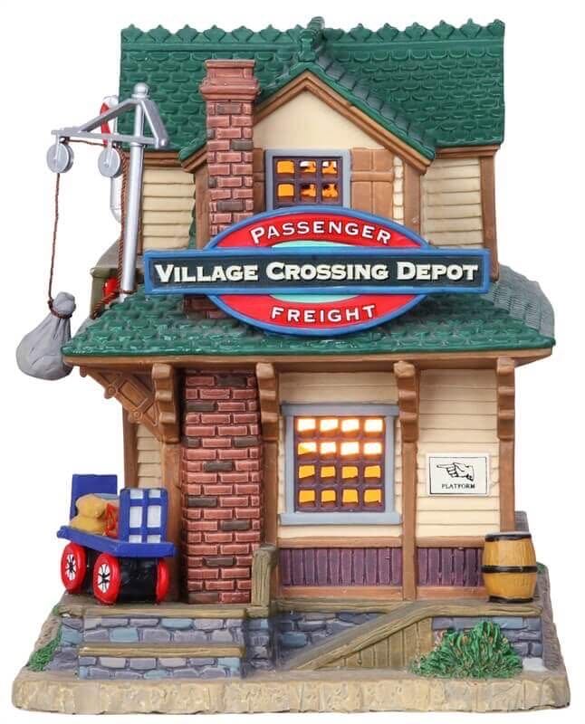 Village Crossing Depot  (Holiday And Seasons) ornament collectible - Main Image 3
