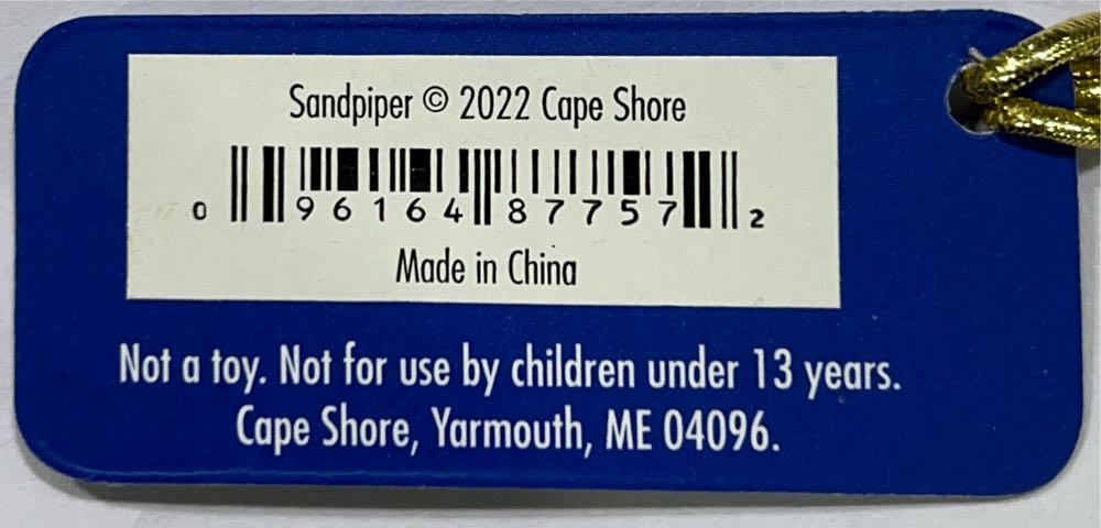 Sandpiper - Lewes (Travel) ornament collectible [Barcode 096164877572] - Main Image 4