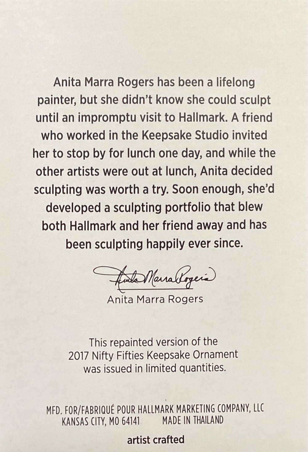 Nifty Fifties Keepsake Ornaments 2023 - Nifty Fifties (Keepsake 50th Anniversary) ornament collectible [Barcode 763795820849] - Main Image 2