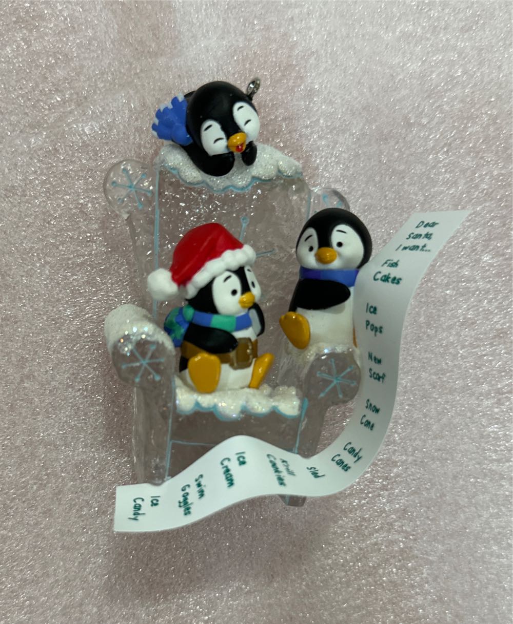 Long Letter To Santa - Playful Penguins (Penguins) ornament collectible [Barcode 763795824045] - Main Image 3