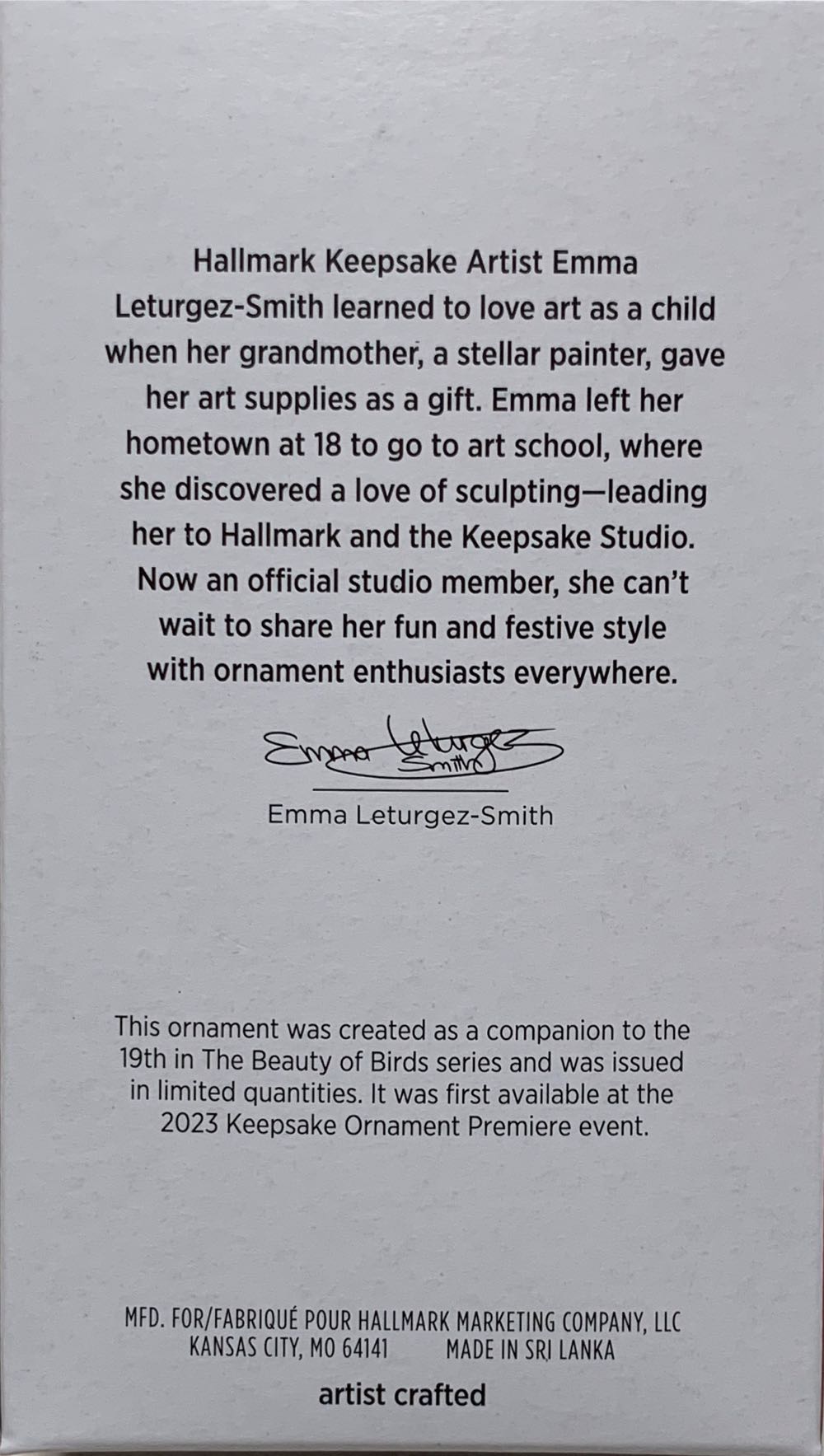 Leucistic Steller’s Jay #19 - The Beauty Of Birds (Limited Quantity) ornament collectible [Barcode 763795824038] - Main Image 2