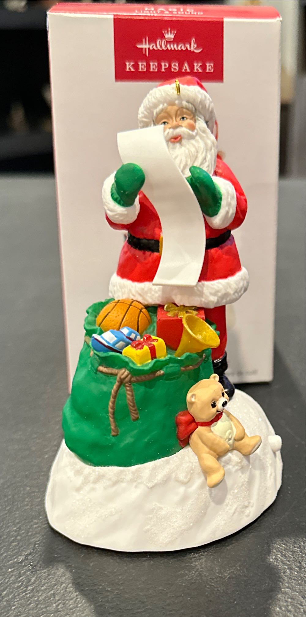 Checking It Twice - Santa (Santa And Good List) ornament collectible [Barcode 763795810932] - Main Image 4