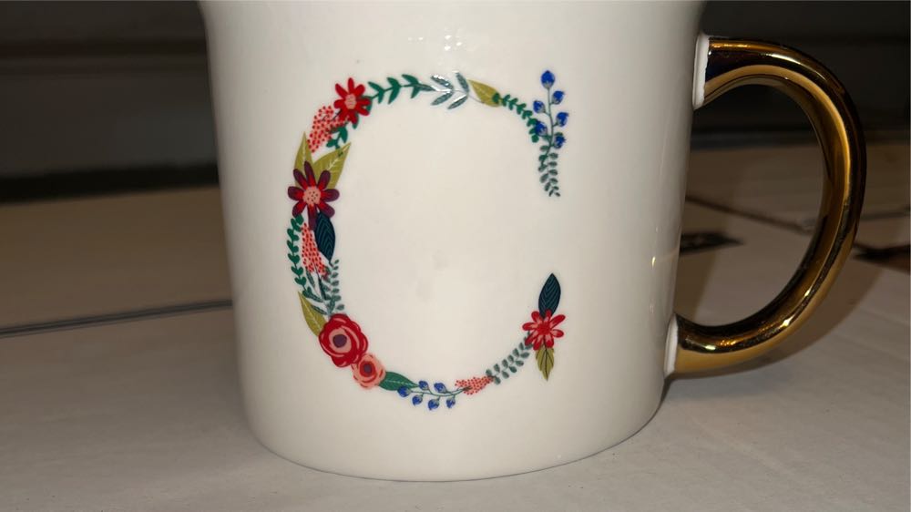 Wooden Painted Egg And “C” Cup  ornament collectible - Main Image 2