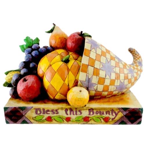 Bless This Bounty - Thanksgiving (Cornucopia) ornament collectible [Barcode 045544176194] - Main Image 1