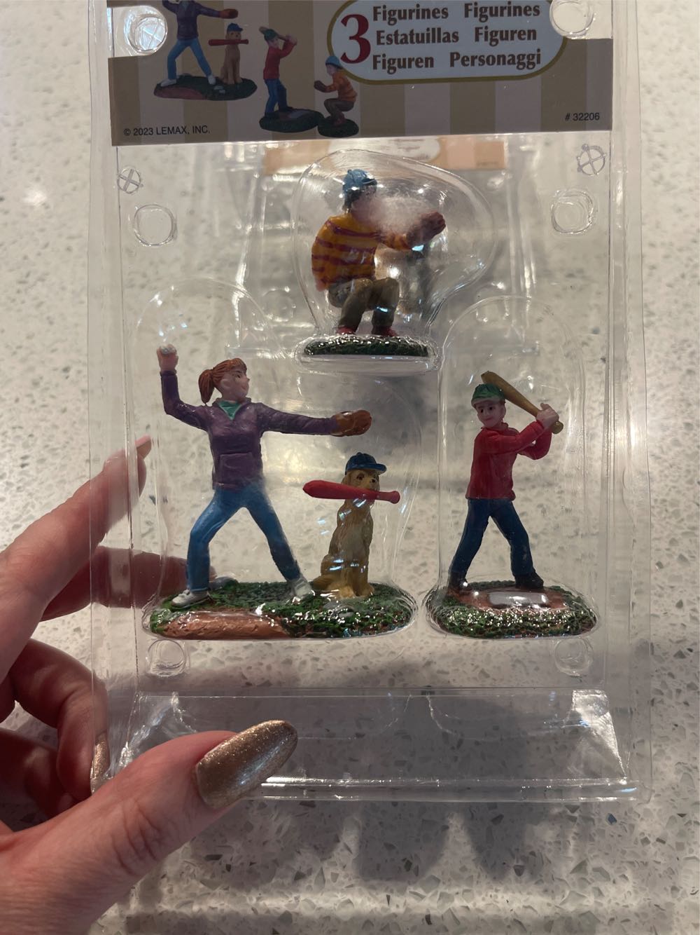 #32206 Baseball Practice  (Figurine) ornament collectible [Barcode 728162322067] - Main Image 2