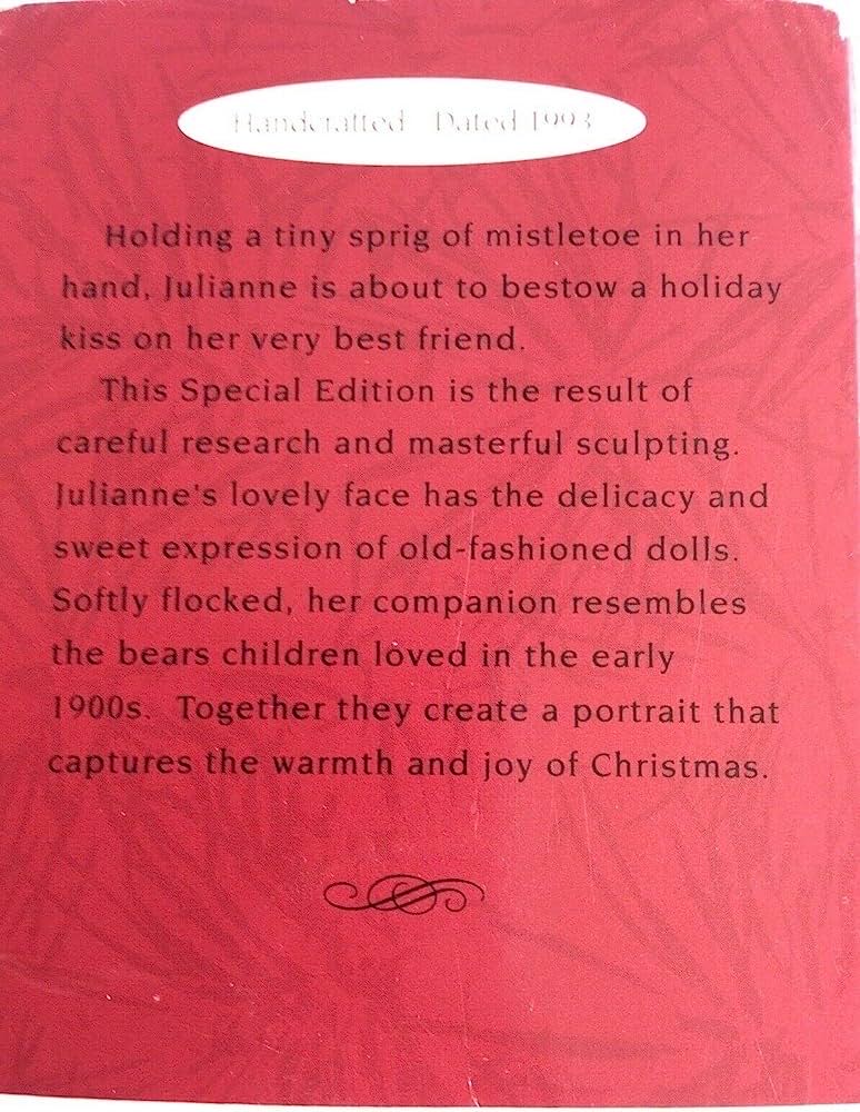Julianne And Teddy  ornament collectible [Barcode 015012027778] - Main Image 2