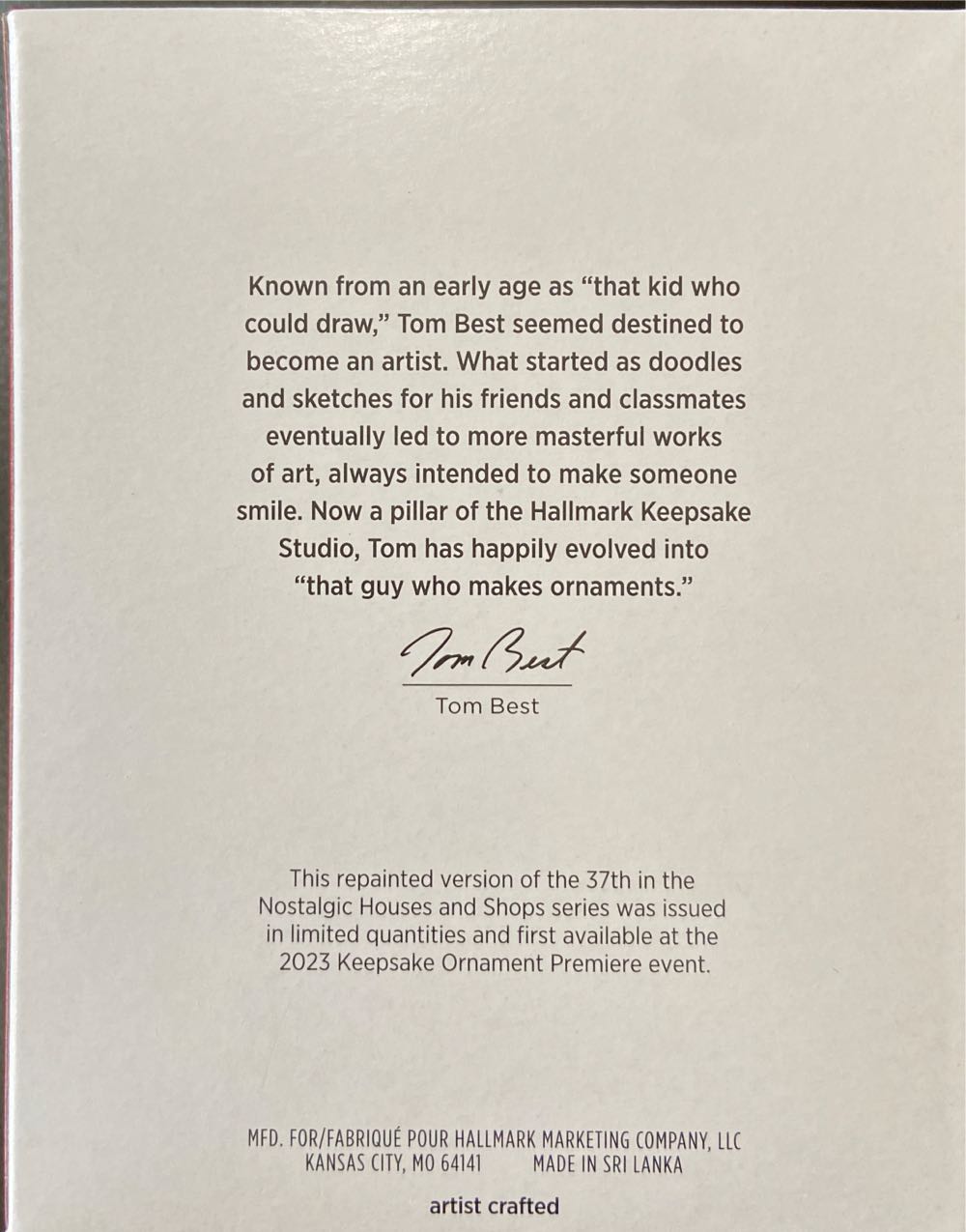 Nostalgic Houses & Shops SE Repaint #37 - Nostalgic Houses And Shops (Collectible Series - Compliment) ornament collectible [Barcode 763795824083] - Main Image 2