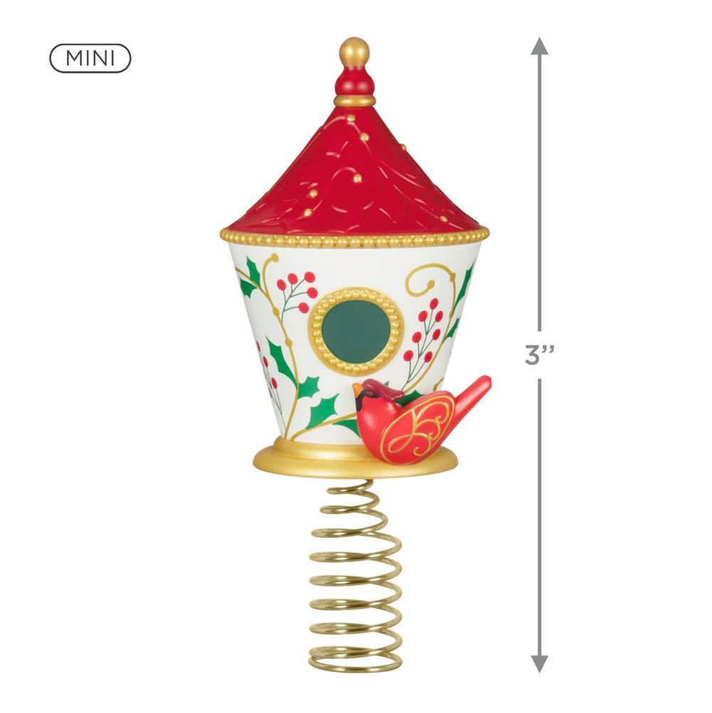 Miniature Beauty Of Birds Tree Topper & Skirt - Beauty Of Birds (Cardinals) ornament collectible [Barcode 763795791842] - Main Image 3