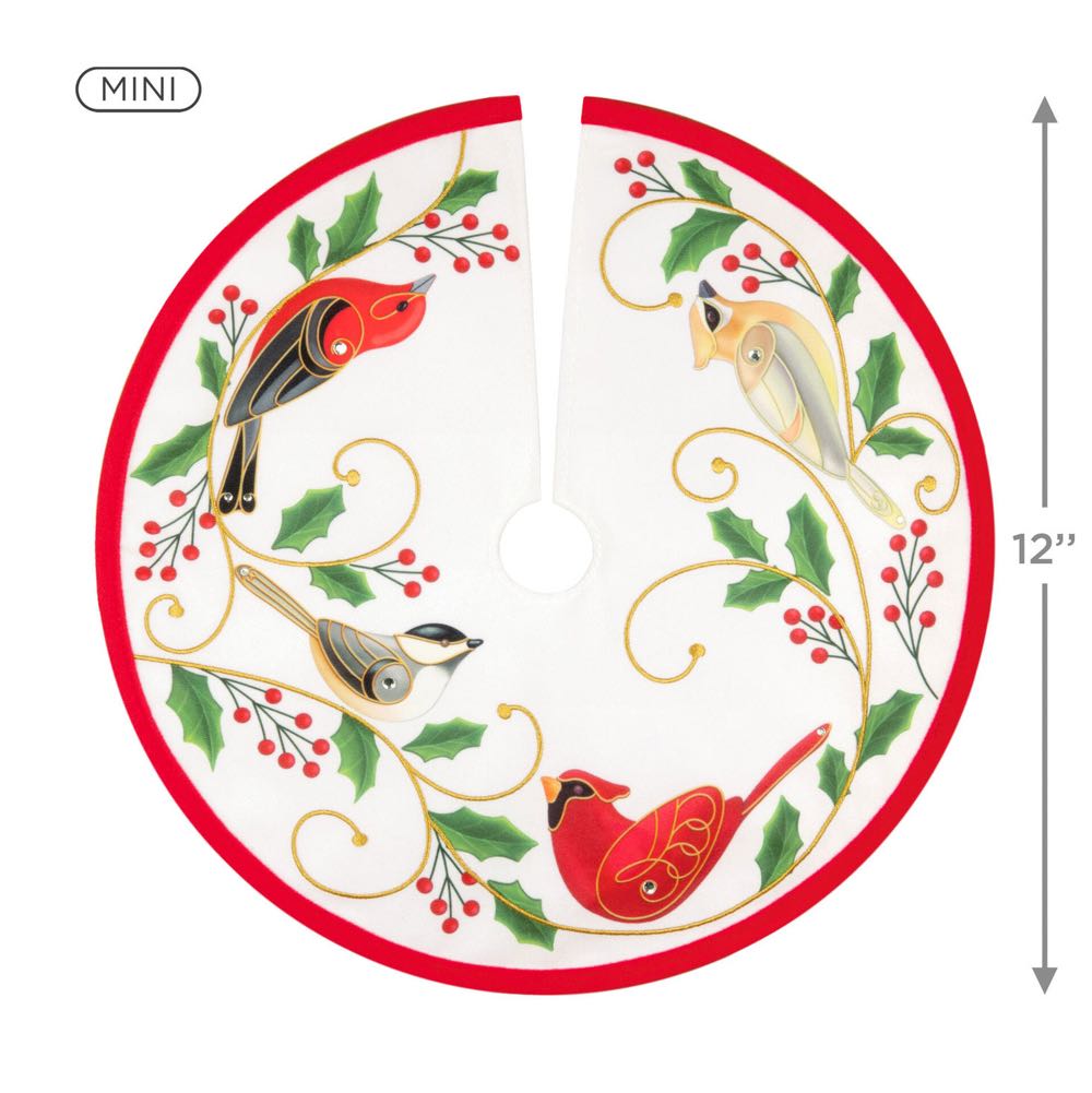 Miniature Beauty Of Birds Tree Topper & Skirt - Beauty Of Birds (Cardinals) ornament collectible [Barcode 763795791842] - Main Image 4