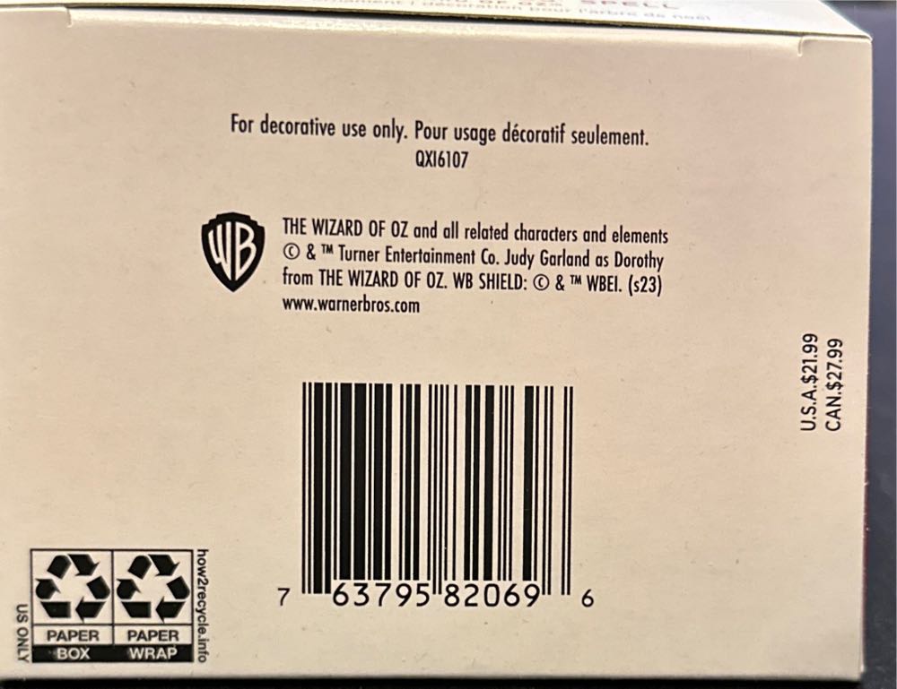 OZ - Dorothy: “UNDER the POPPIES’ SPELL” - The Wizard of Oz - Off to See the Wizard (Hanging Ornament) ornament collectible [Barcode 763795820696] - Main Image 3